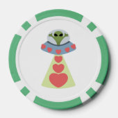 Space Love Alien Valentijn Poker Chips (Achterkant)
