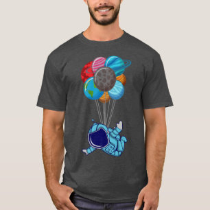 Space Lover Adult Astronomy Hobby Astronaut Balloo T-shirt