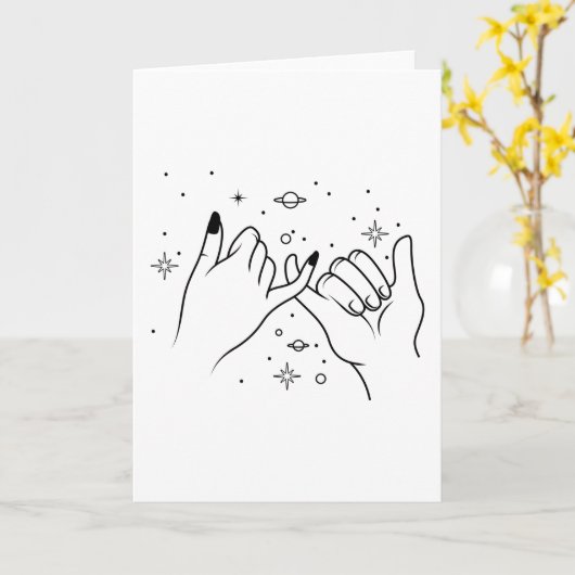 Space Lover Adult Astronomy Hobby Shooting Star Kaart (Gele Bloem)