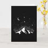 Space Lover Adult Astronomy Hobby Shooting Star Kaart (Gele Bloem)