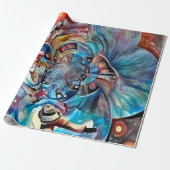 Space Magic Cadeaupapier (Uitgerold)