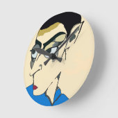 Space Man Alien Ronde Klok (Hoek)