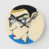 Space Man Alien Ronde Klok (Voorkant)