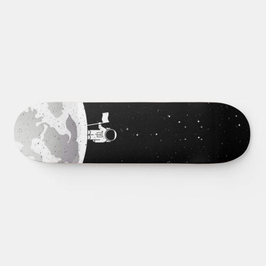 Space Man Journey Moon Element Skateboard (Horizontaal)
