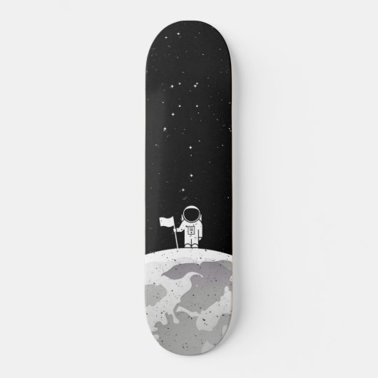Space Man Journey Moon Element Skateboard (Voorkant)
