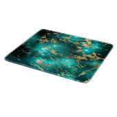 Space Marble Green Sterrennacht Golden Snijplank (Hoek)