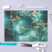 Space Marble Green Sterrennacht Golden Tissuepapier (Craft)