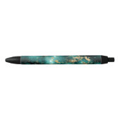 Space Marble Green Sterrennacht Golden Zwarte Inkt Pen (Voorkant)
