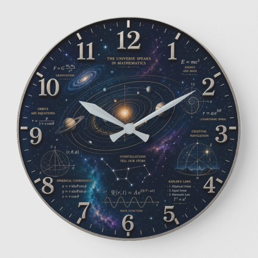 Space Mathematics Astronomy Grote Klok (Voorkant)