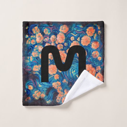 Space Mimosa Golden Nebula Blossom Bad Handdoek (Wasdoekje)