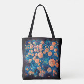Space Mimosa Golden Nebula Blossom en Monogram Tote Bag (Achterkant)