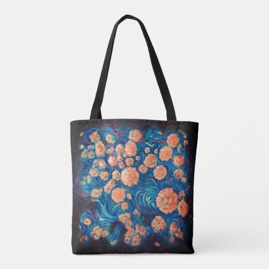 Space Mimosa Golden Nebula Blossom en Monogram Tote Bag (Achterkant)