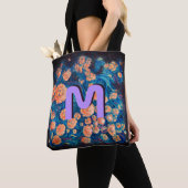 Space Mimosa Golden Nebula Blossom en Monogram Tote Bag (Dichtbij)