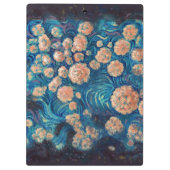 Space Mimosa Golden Nebula Blossom Klembord (Achterkant)