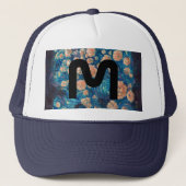 Space Mimosa Golden Nebula Blossom Trucker Pet (Voorkant)