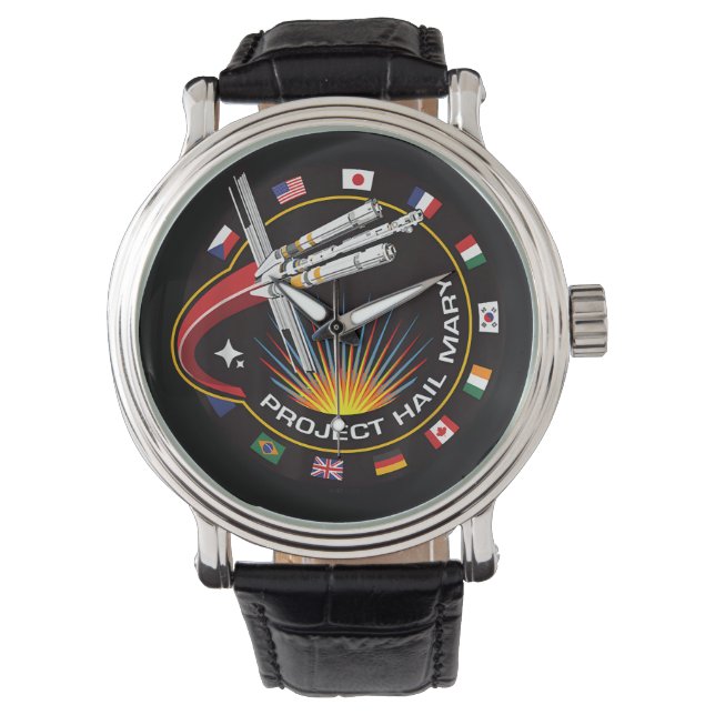 Space Mission Patch Horloge (Voorkant)