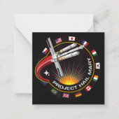 Space Mission Patch Notitiekaartje (Voorkant)