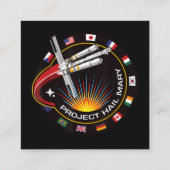 Space Mission Patch Vierkante Visitekaartje (Achterkant)