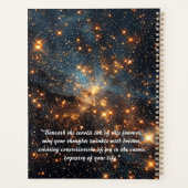 Space Modern Galaxy Monogram Inspirerend Planner (Achterkant)
