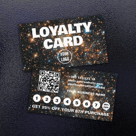 Space Modern Galaxy QR-code Klantenkaartje