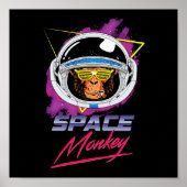Space Monkey 80's Poster (Voorkant)