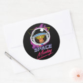 Space Monkey 80's Ronde Sticker (Envelop)
