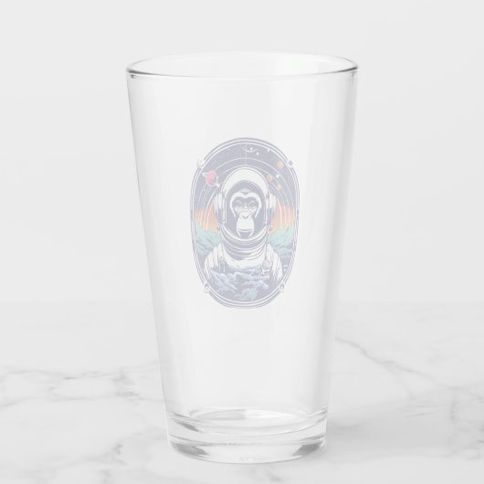Space Monkey Astronaut Glas (Achterkant)