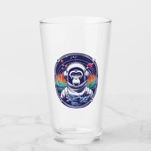 Space Monkey Astronaut Glas (Voorkant)