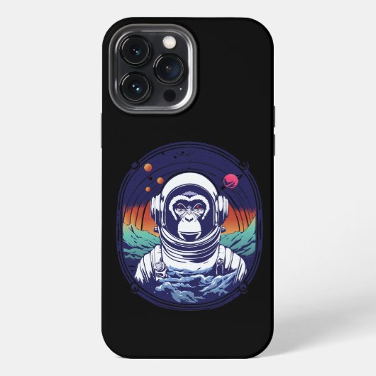 Space Monkey Astronaut iPhone Hoesje (Achterkant)