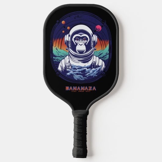 Space Monkey Astronaut Pickleball Paddle (Achterkant)