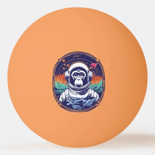 Space Monkey Astronaut Pingpongbal (Voorkant)