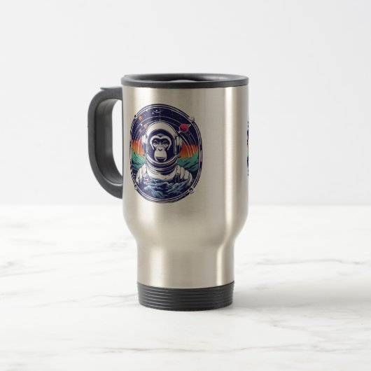 Space Monkey Astronaut Reisbeker (Voorkant links)