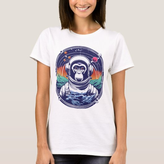 Space Monkey Astronaut T-shirt (Voorkant)