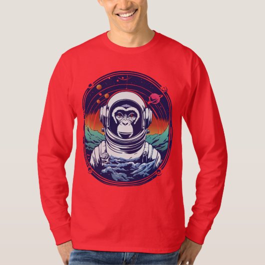 Space Monkey Astronaut T-shirt (Voorkant)