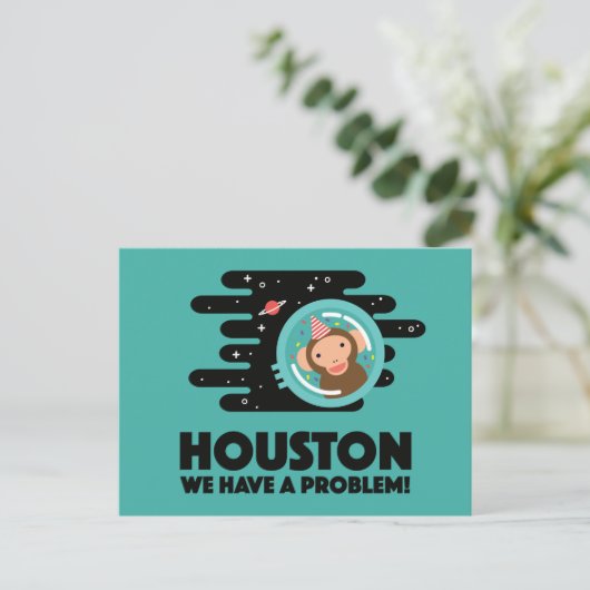 Space Monkey Briefkaart (Staand voorkant)