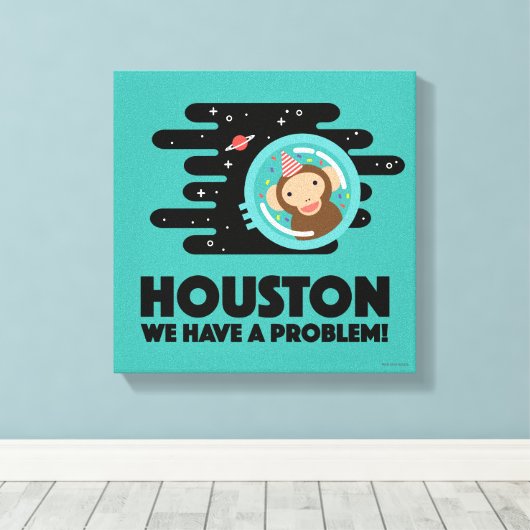 Space Monkey Canvas Afdruk (Insitu (Houten vloer))