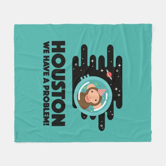 Space Monkey Fleece Deken (Voorkant (Horizontaal))