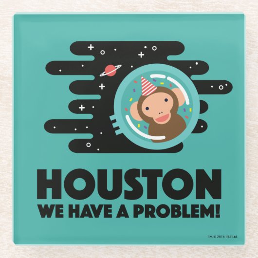 Space Monkey Glazen Onderzetter (Voorkant)