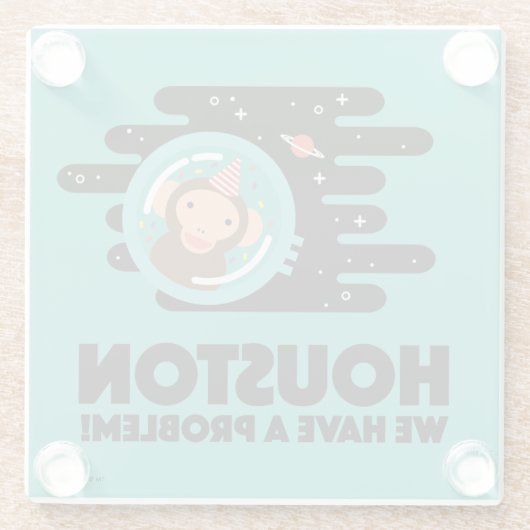 Space Monkey Glazen Onderzetter (Achterkant)