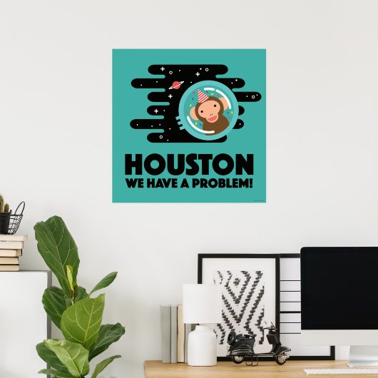 Space Monkey Poster (Thuiskantoor)