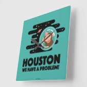 Space Monkey Vierkante Klok (Hoek)