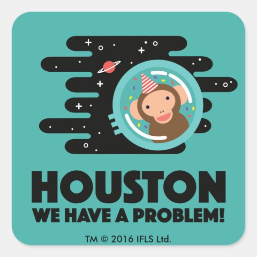 Space Monkey Vierkante Sticker (Voorkant)