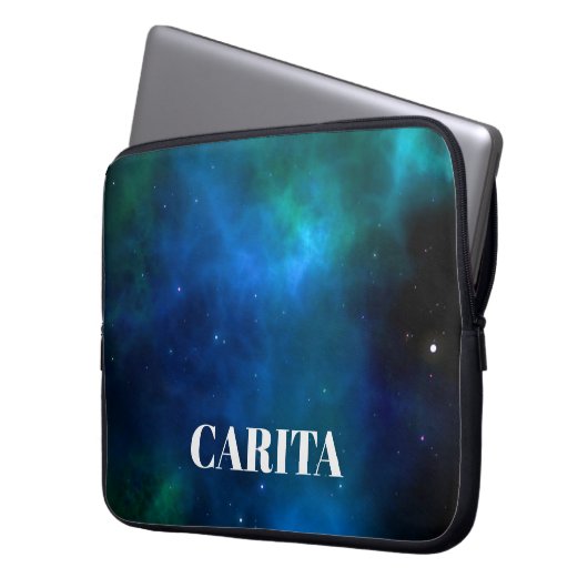 Space Monogram Electronics Bag Laptop Sleeve (Voorkant Links)