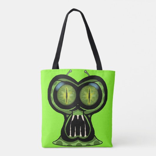Space Monster Canvas tas (Achterkant)