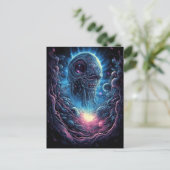 Space Monster Horror Art Briefkaart (Staand voorkant)