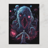 Space Monster Horror Art Briefkaart (Voorkant)