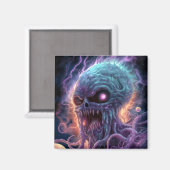 Space Monster Horror Art Magneet (Voorkant / Achterkant)