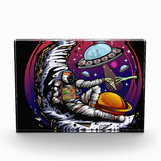 Space Moon Cheese Fotoblokken (Voorkant)