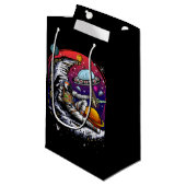 Space Moon Cheese Klein Cadeauzakje (Voorkant Gekanteld)