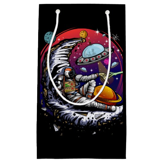 Space Moon Cheese Klein Cadeauzakje (Voorkant)